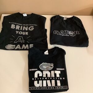 Everglades High School Black T-Shirts Size S & M Preloved